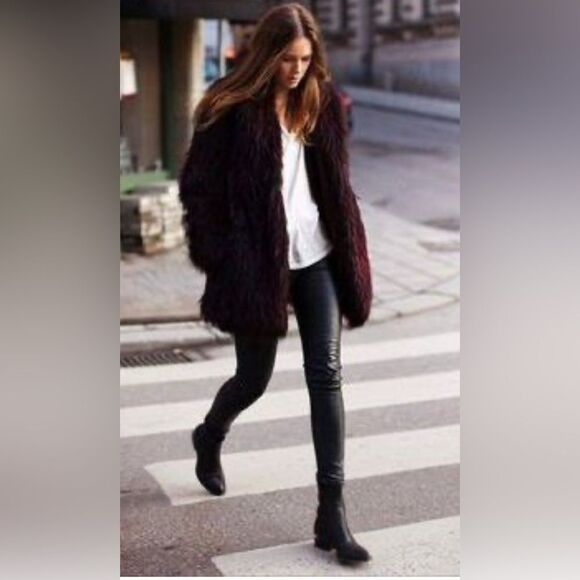 Scandinavian Fur Company black fur coat real Rabbit fur coat. Medium - Picture 14 of 14